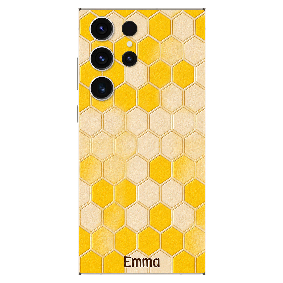 Winnie Friends Leather Case & Dangling Charm - Personalized Yellow Bear 3D Embossed Leather Phone Case