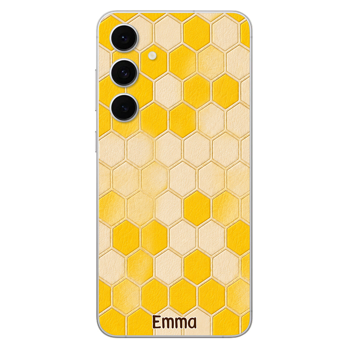Winnie Friends Leather Case & Dangling Charm - Personalized Yellow Bear 3D Embossed Leather Phone Case