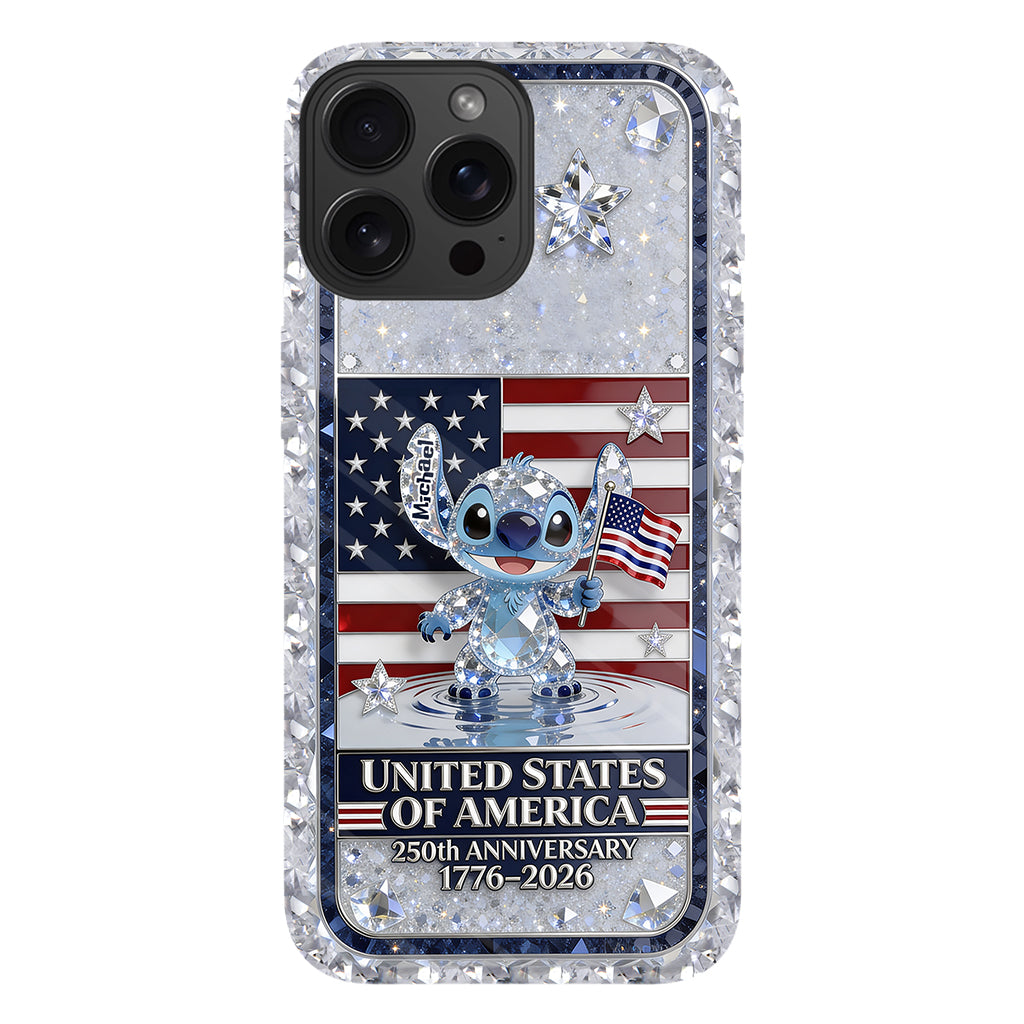 USA 250th Anniversary Cute Cartoon - Personalized Ohana Full Print Phone Case