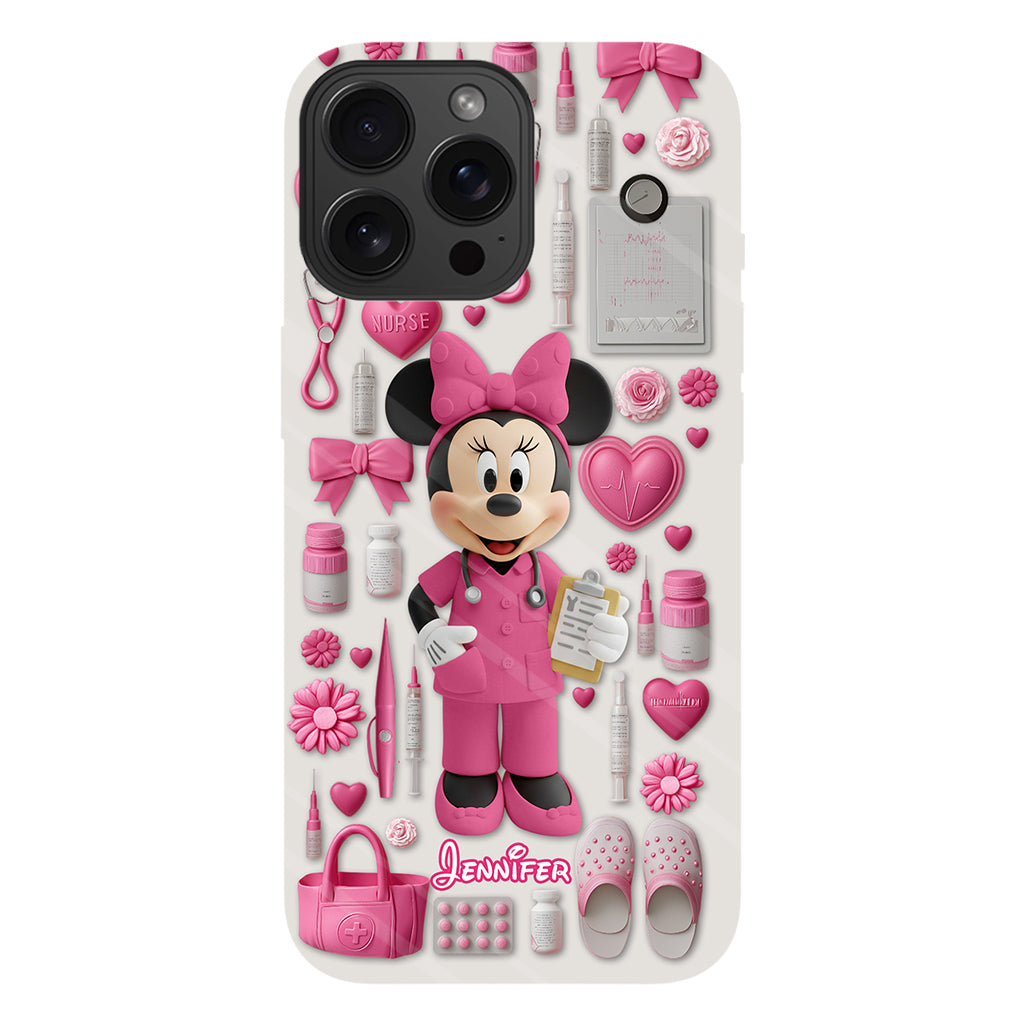 Nursing Is A Work Of Heart - Personalized Nurse Full Print Phone Case