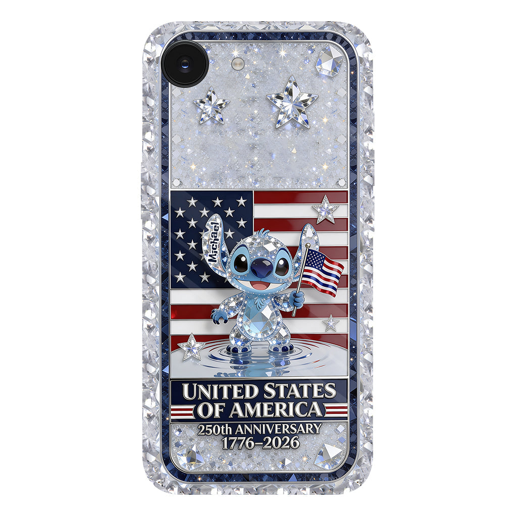 USA 250th Anniversary Cute Cartoon - Personalized Ohana Full Print Phone Case