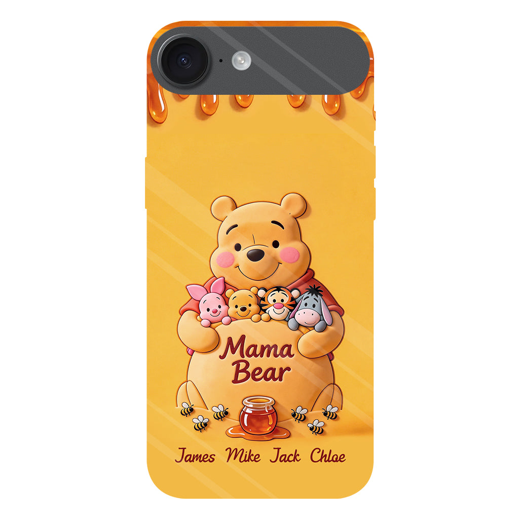 Mama Bear - Personalized Yellow Bear Full Print Phone Case