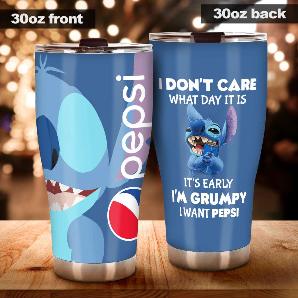 It's Early I'm Grumpy - Blue Soft Drink Tumbler 0323