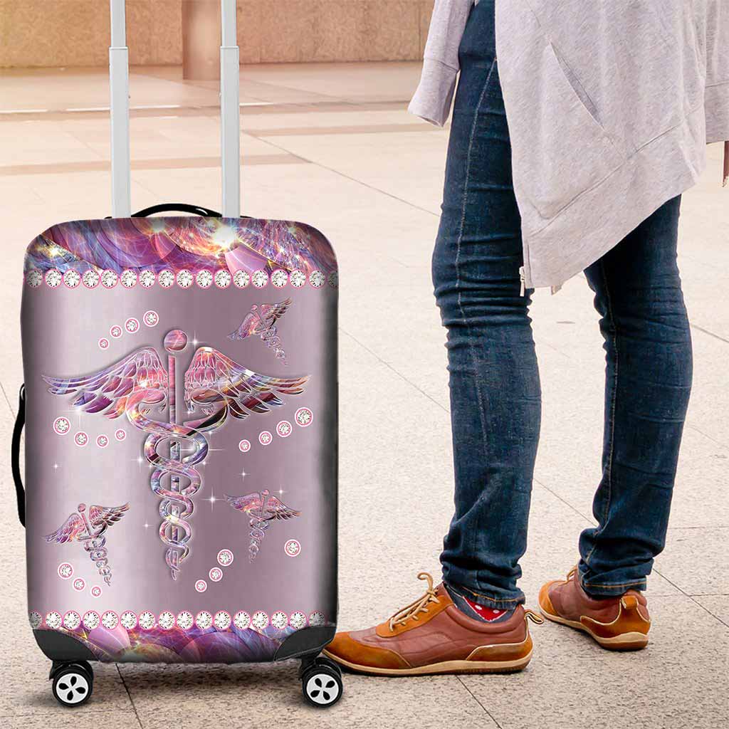Nurse Life Metal Pattern Print Luggage Cover Nurse Luggage Cover 0622