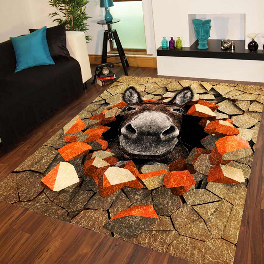 Peeking Donkey Donkey Rug 0622