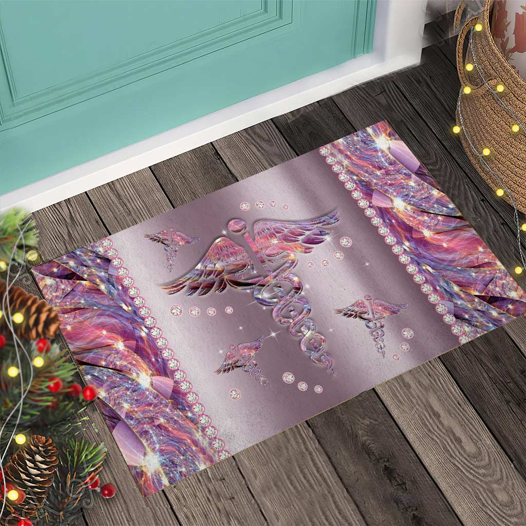 Nurse Life - Nurse Metal Pattern Print Doormat