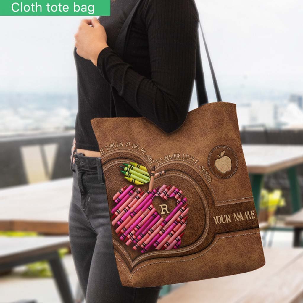 It Takes A Big Heart Personalized Tote Bag