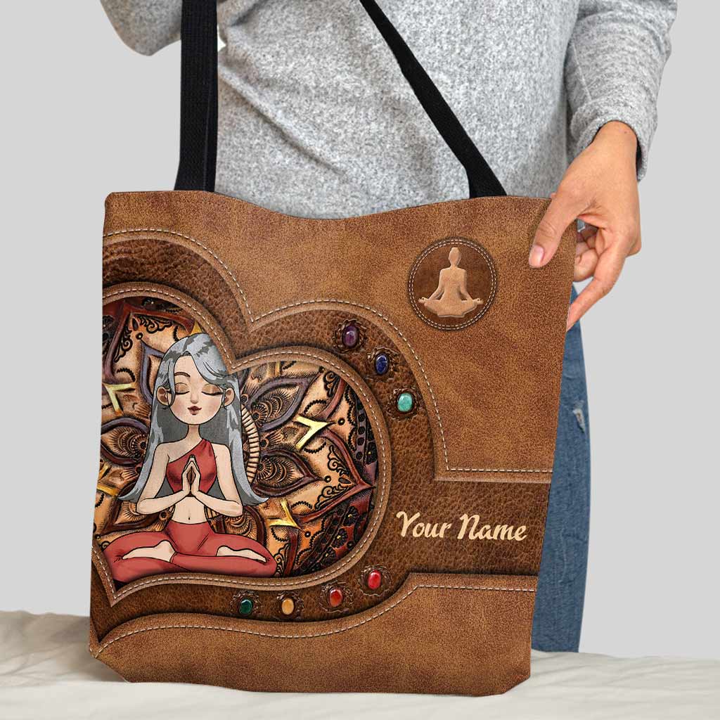 Namaste Yoga Girl -  Personalized Tote Bag
