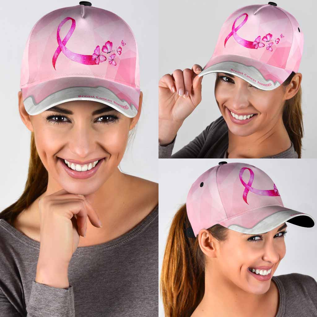 Pink Cap With Printed Vent Holes - Breast Cancer Awareness Cap