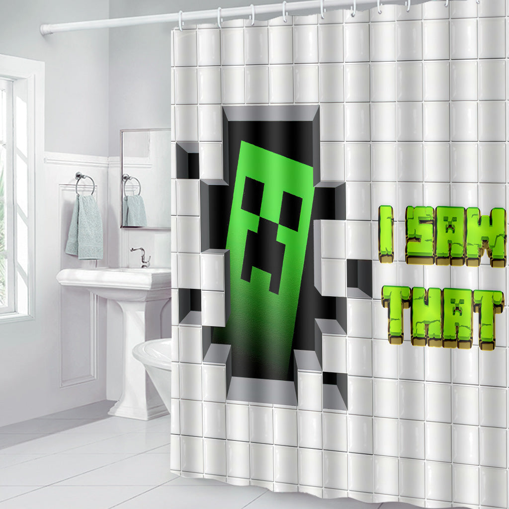 I Saw That - Personalized Block World Shower Curtain