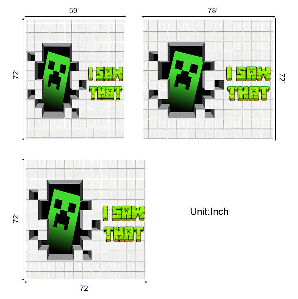 I Saw That - Personalized Block World Shower Curtain