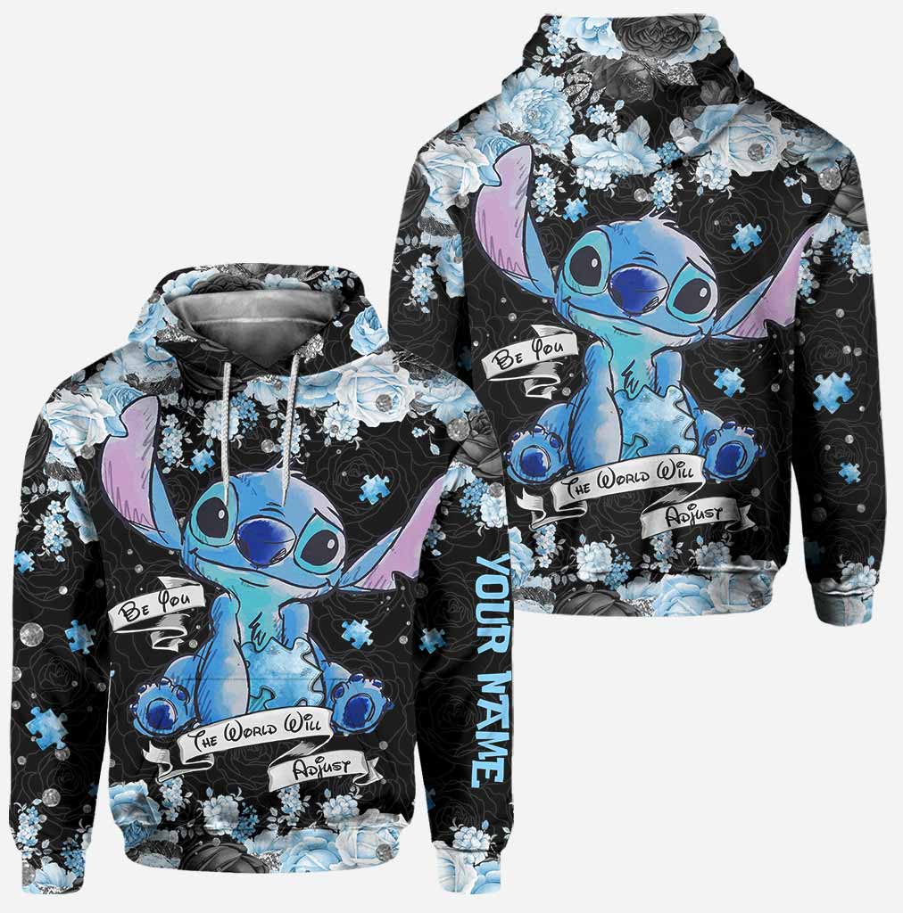 Be You The World Will Adjust - Personalized Autism Awareness Hoodie and Leggings