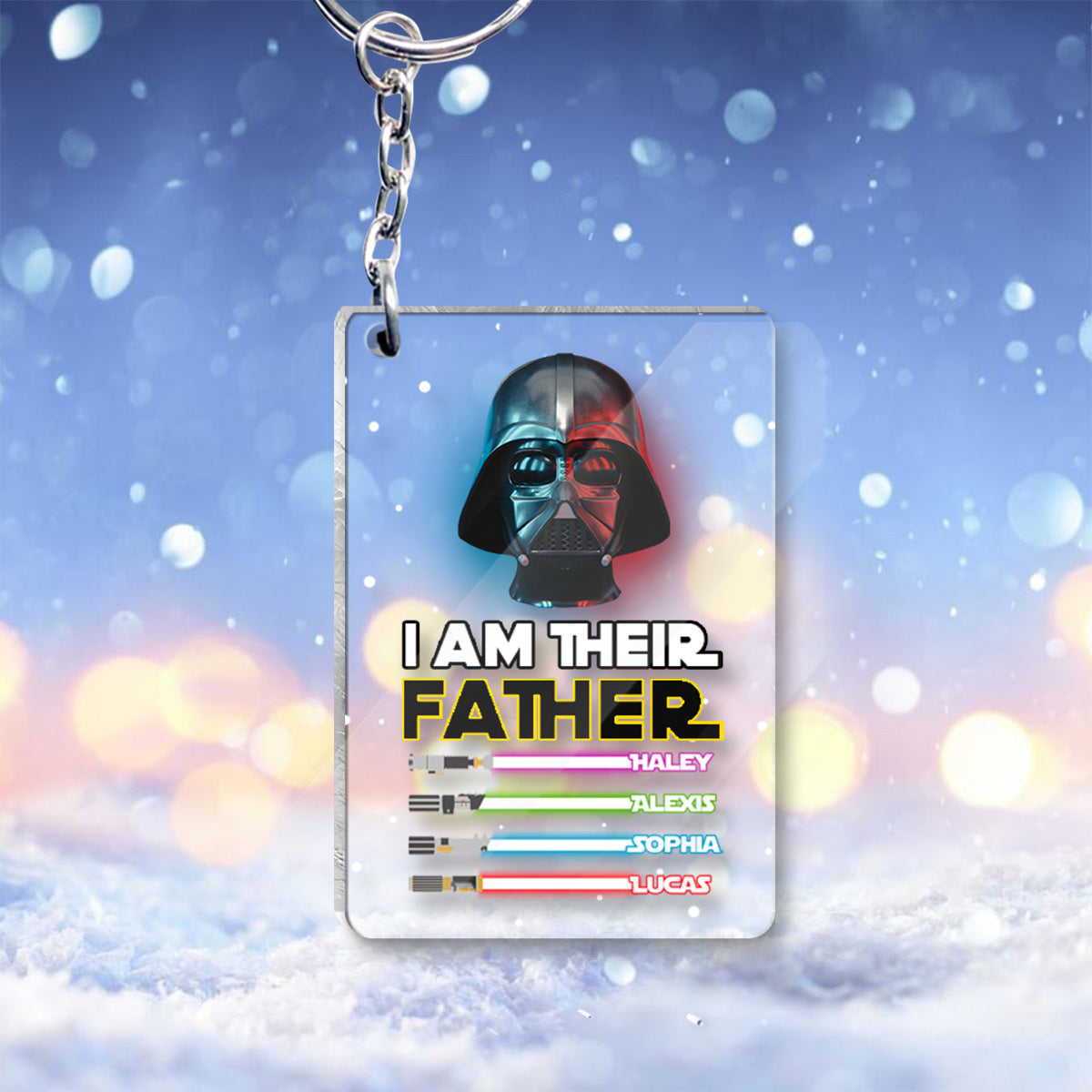 I Am Their Father - Personalized Father Transparent Keychain