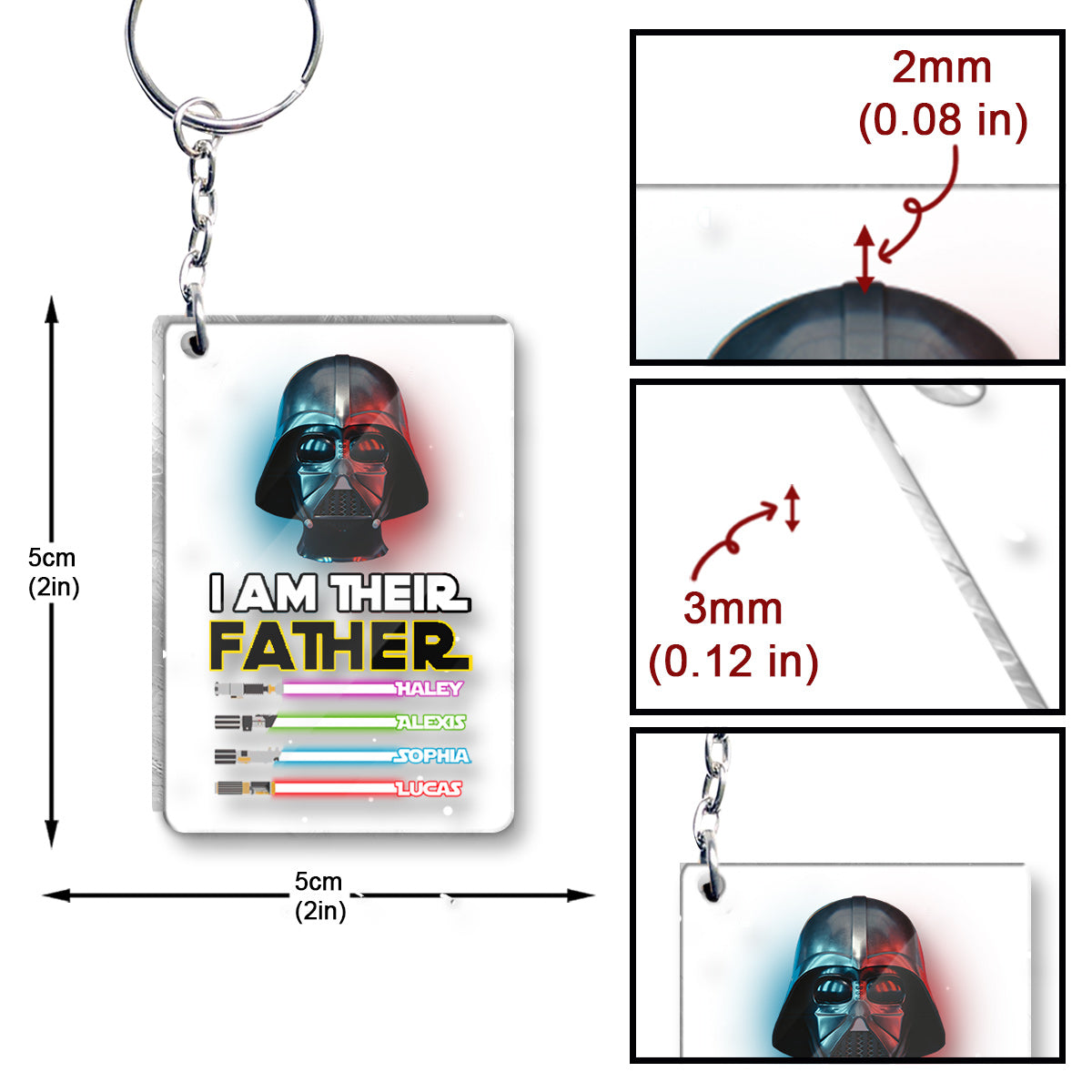 I Am Their Father - Personalized Father Transparent Keychain