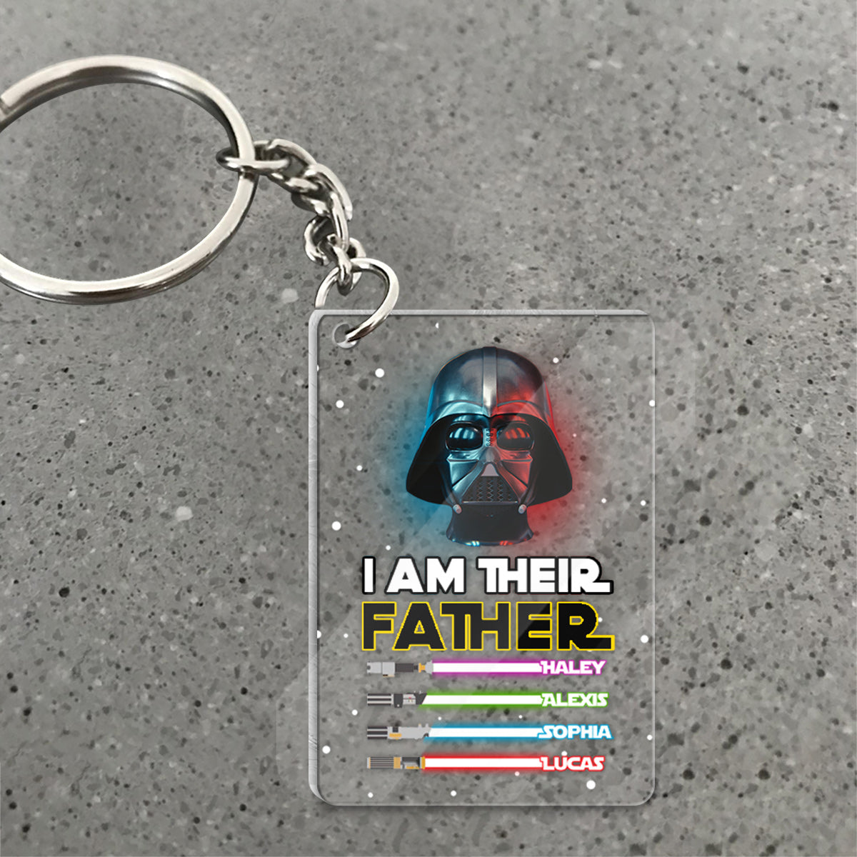 I Am Their Father - Personalized Father Transparent Keychain
