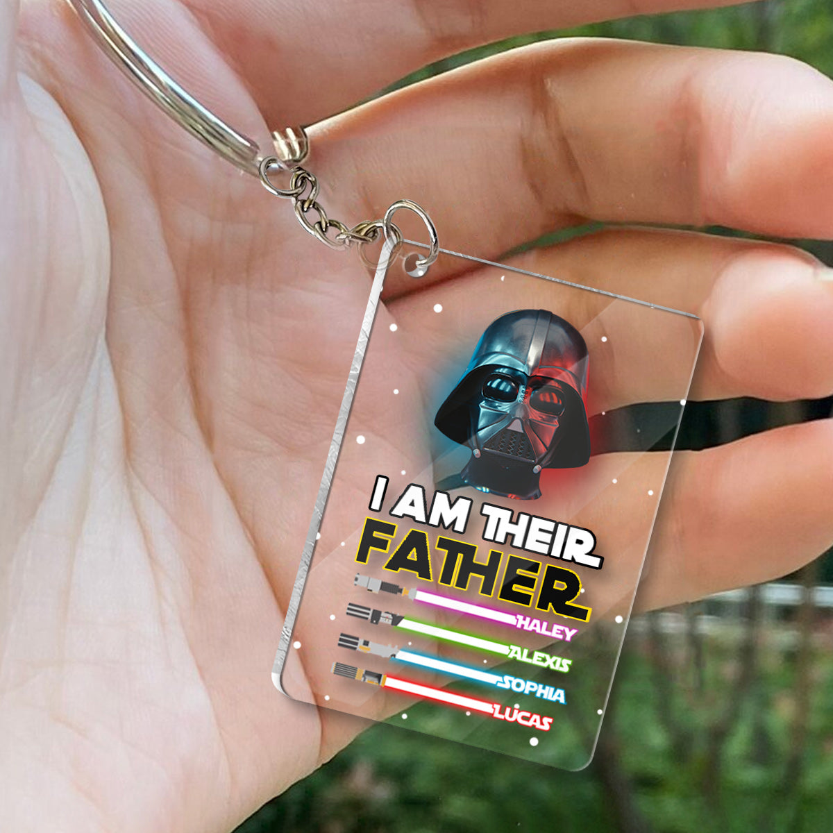 I Am Their Father - Personalized Father Transparent Keychain