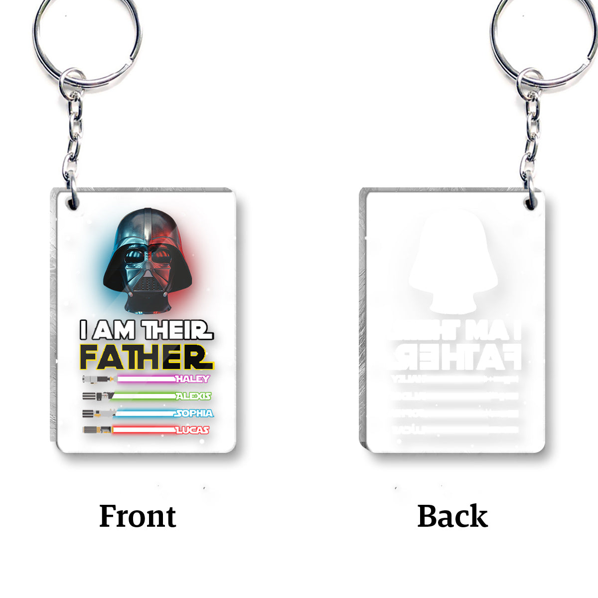 I Am Their Father - Personalized Father Transparent Keychain