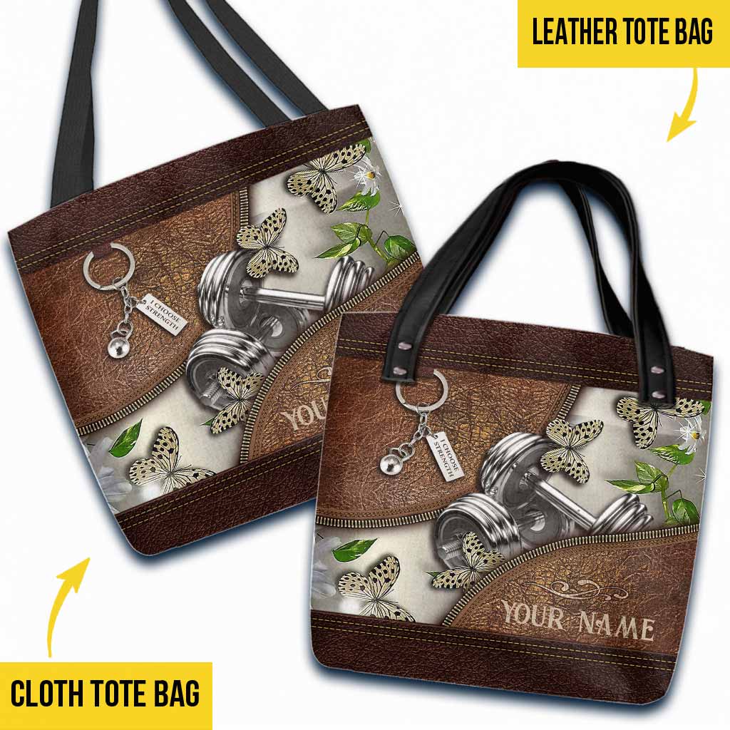 Strong Is Beautiful - Weight Lifting Personalized  Tote Bag