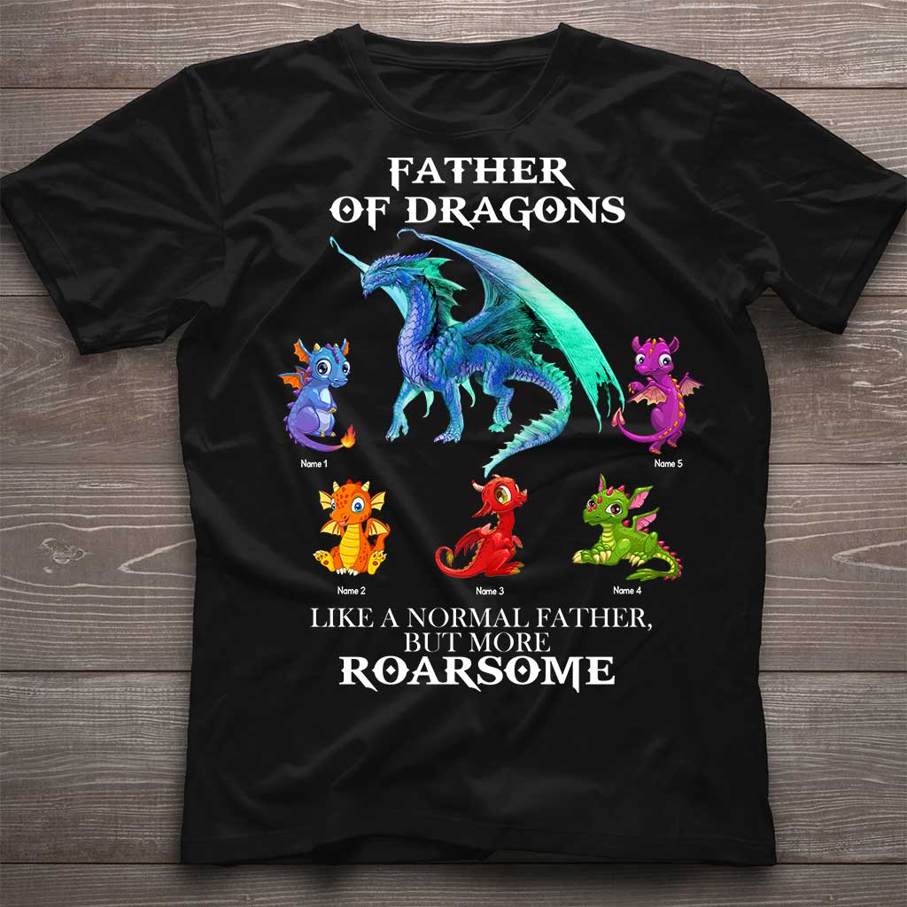 Father Of Dragons - Personalized Father's Day T-shirt and Hoodie