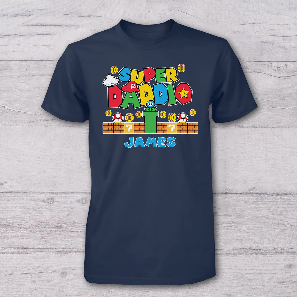 Super Daddio - Personalized Super Plumber T-shirt And Baby Onesie