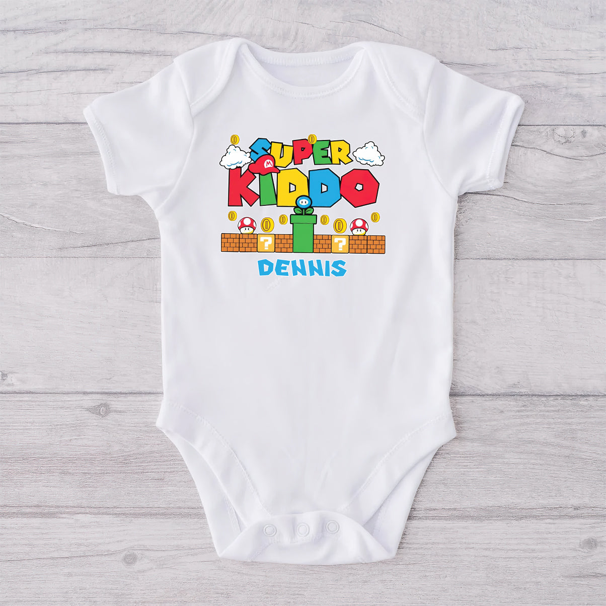 Super Daddio - Personalized Super Plumber T-shirt And Baby Onesie
