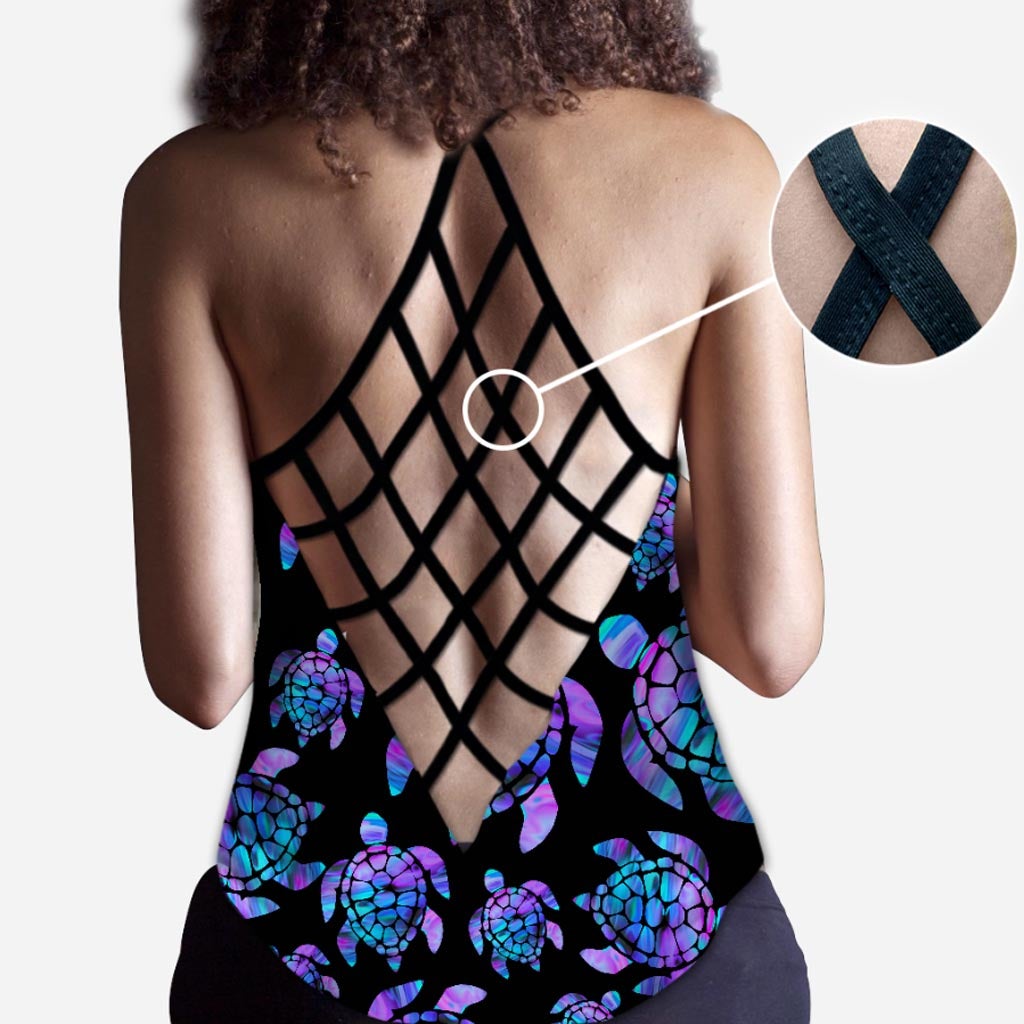 Salty LiL' Beach - Turtle Cross Tank Top