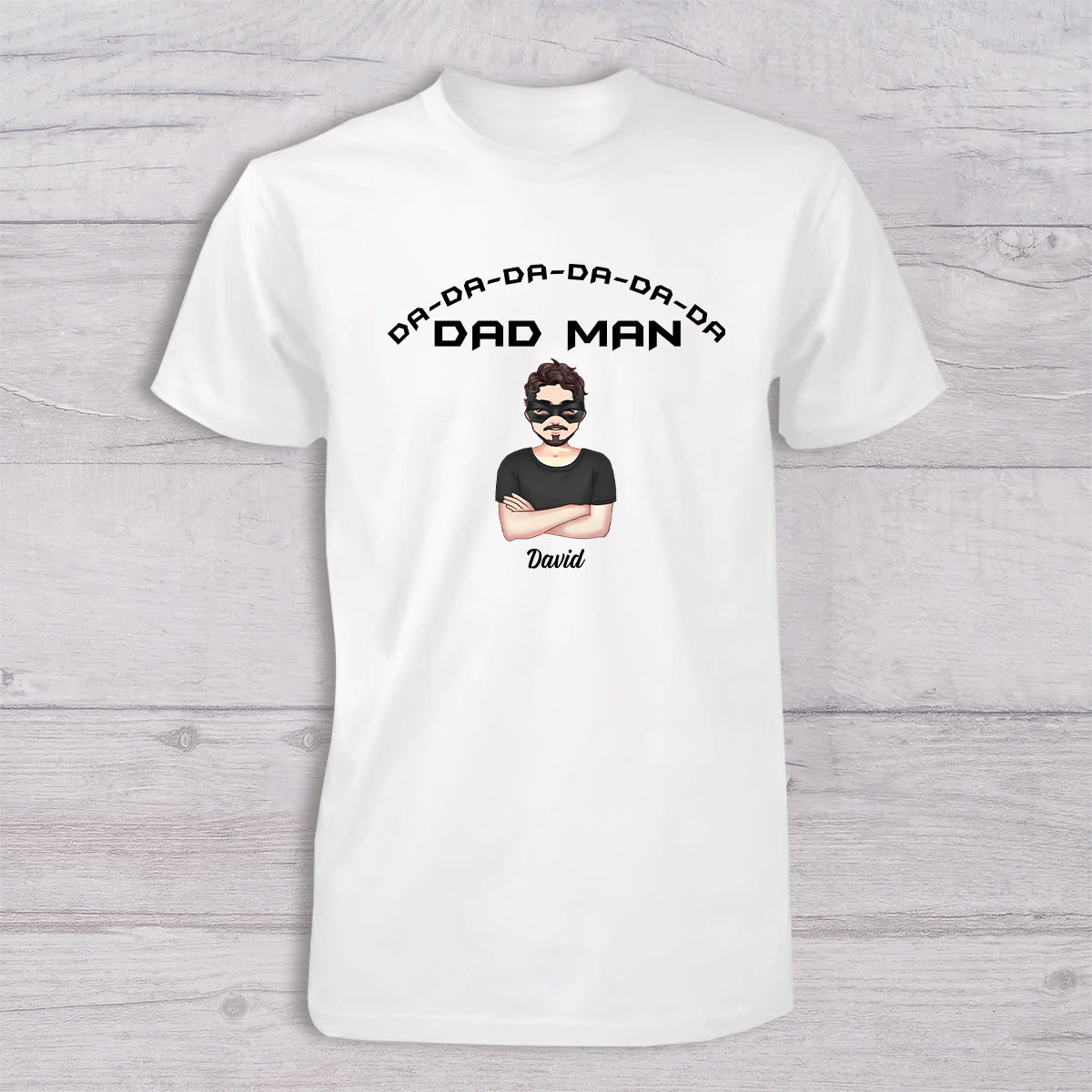 Dad Man Superhero Dad - Personalized Father T-shirt And Baby Onesie