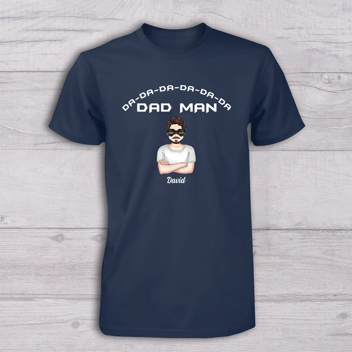Dad Man Superhero Dad - Personalized Father T-shirt And Baby Onesie