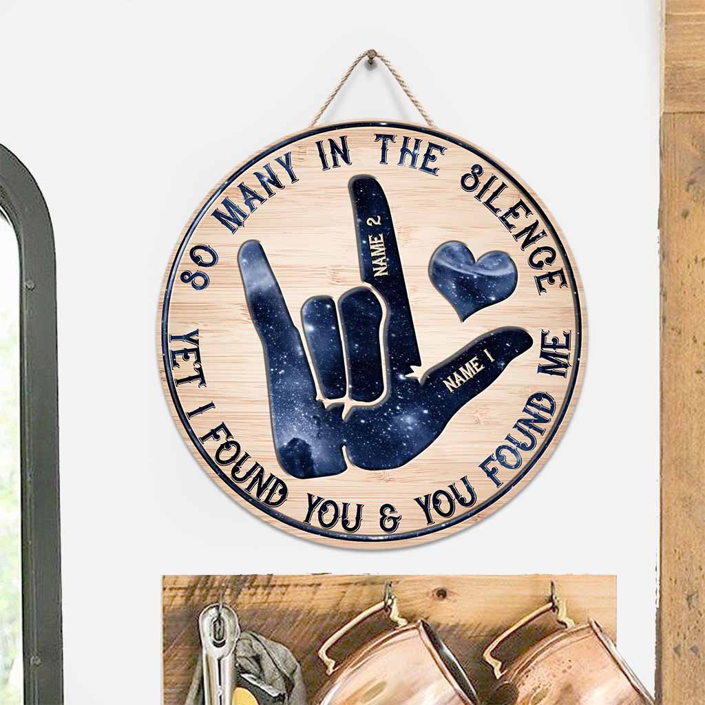 So Many - American Sign Language (ASL) Personalized Round Wood Sign