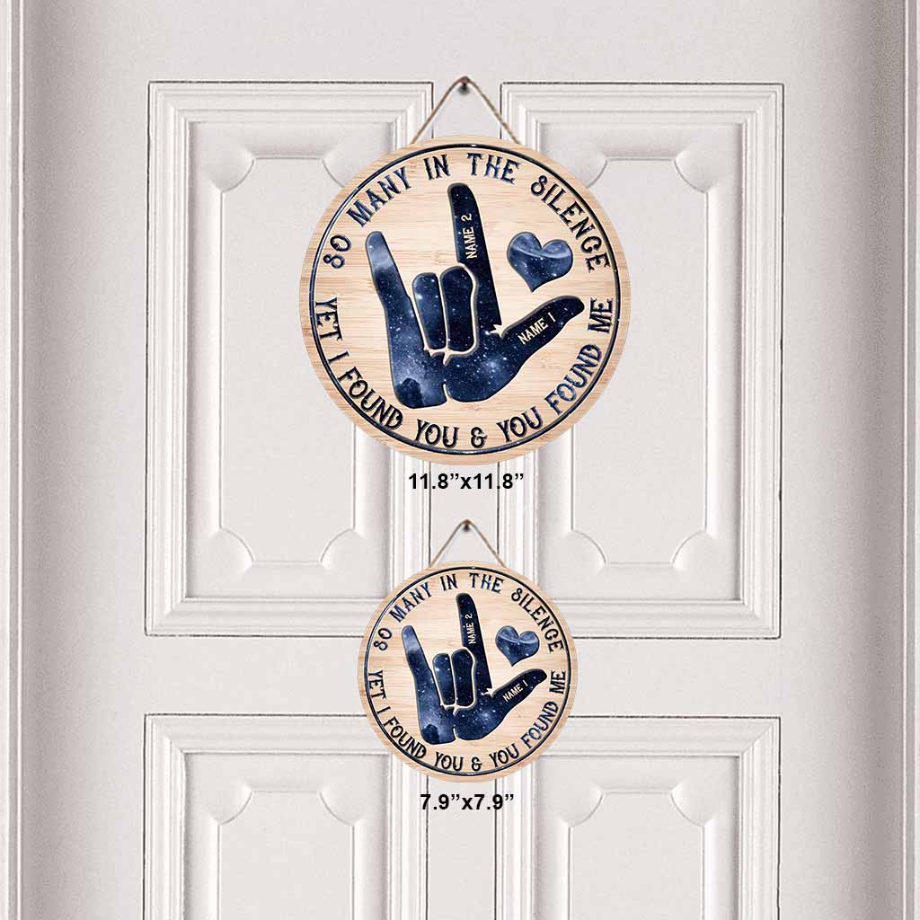 So Many - American Sign Language (ASL) Personalized Round Wood Sign