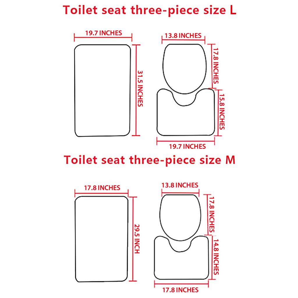 Let That Sht Go - 3 Pieces Bathroom Mats Set