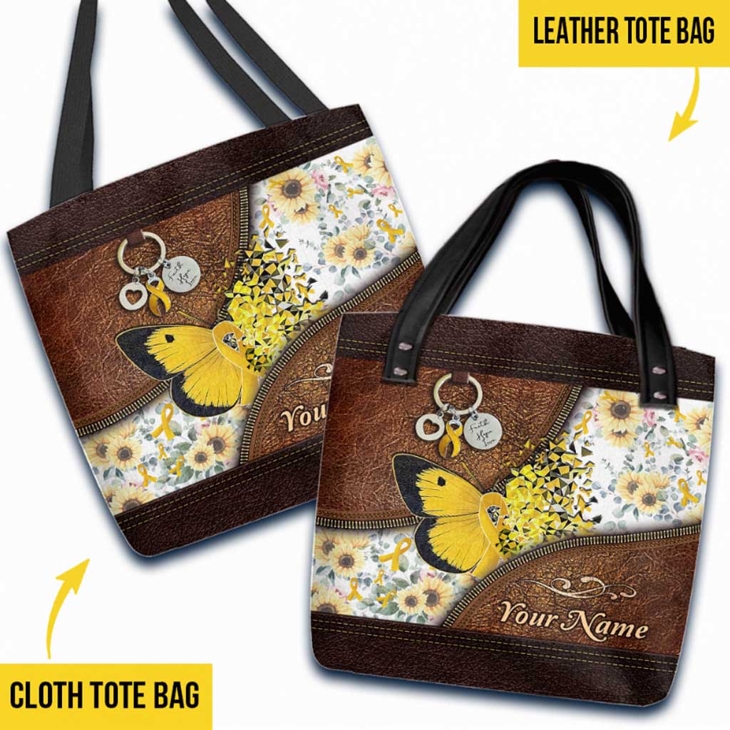 Hope For A Cure - Childhood Cancer Awareness Personalized Tote Bag