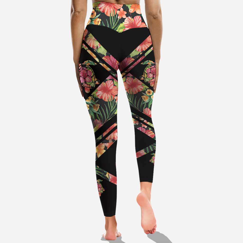 Salty Lil' Beach - Turtle Cross Tank Top and Leggings