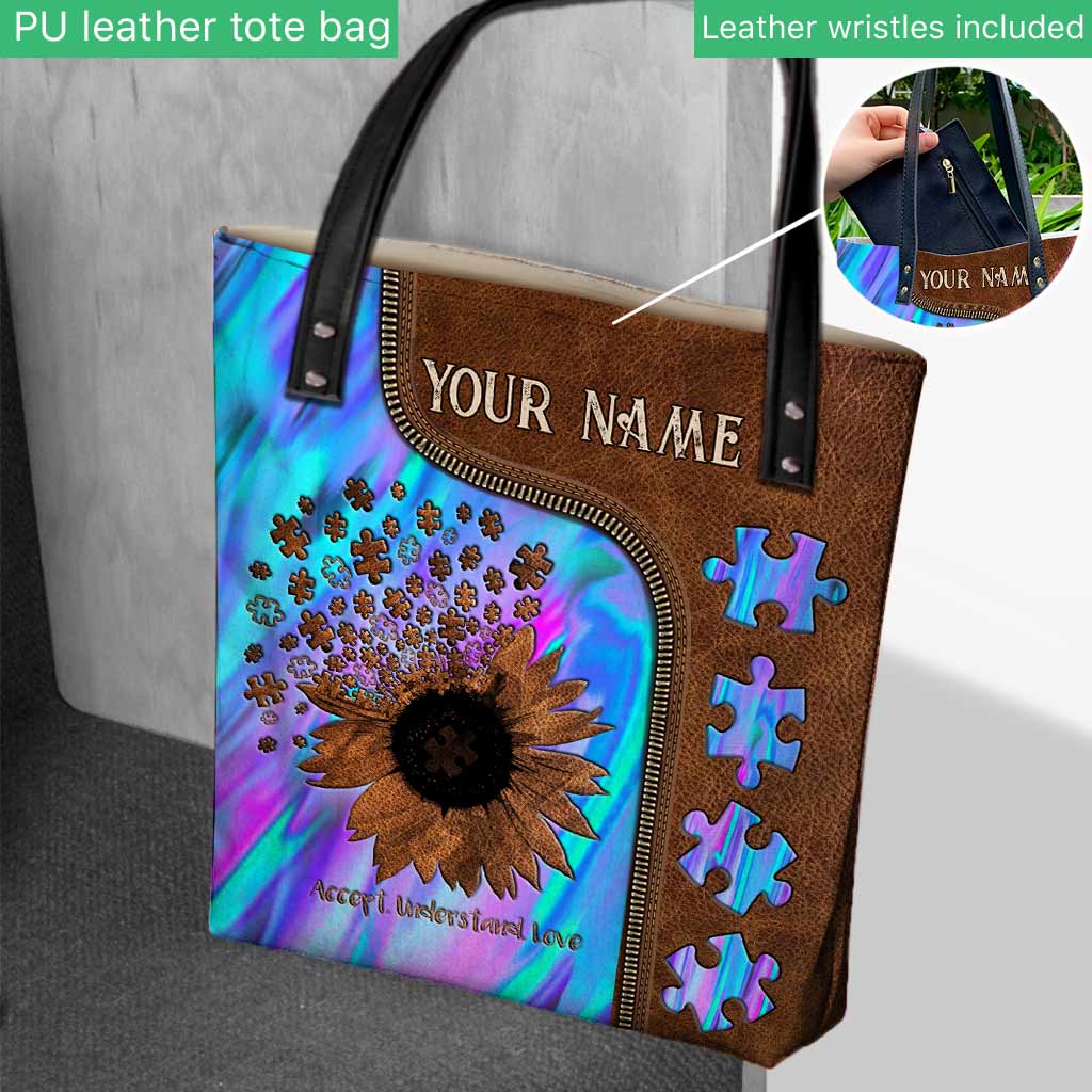 Accept Understand Love - Autism Awareness Personalized  Tote Bag