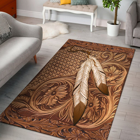Native American India Feather American Indian Rug 0622