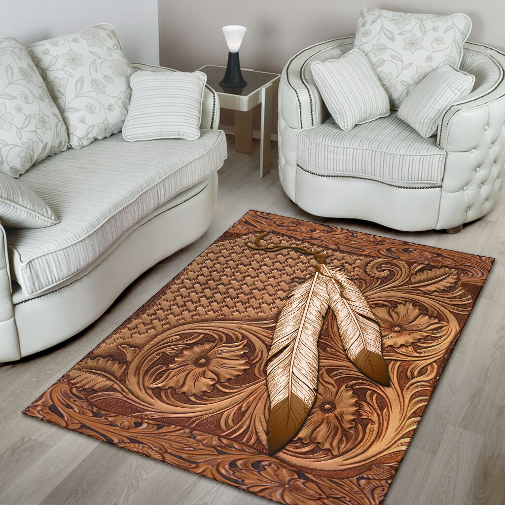 Native American India Feather American Indian Rug 0622