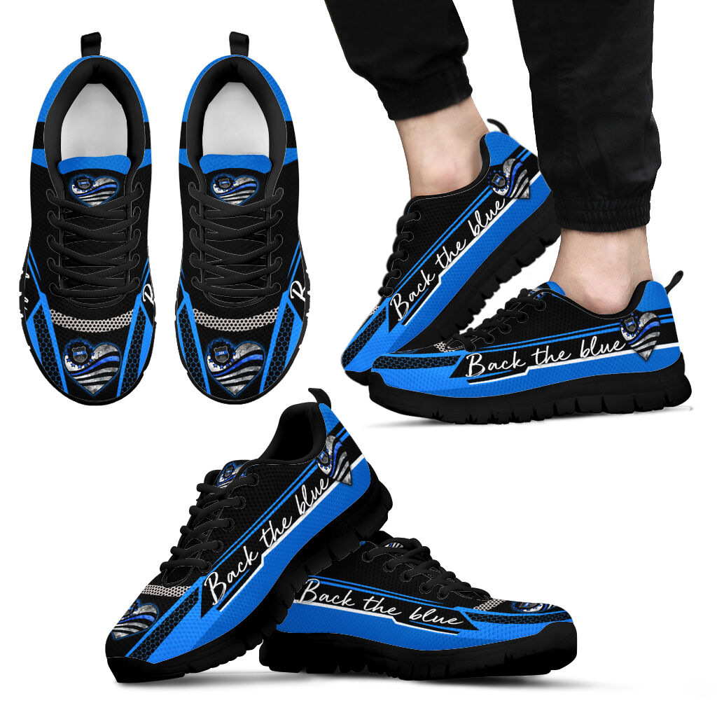 Back The Blue Police Officer Sneakers 0622