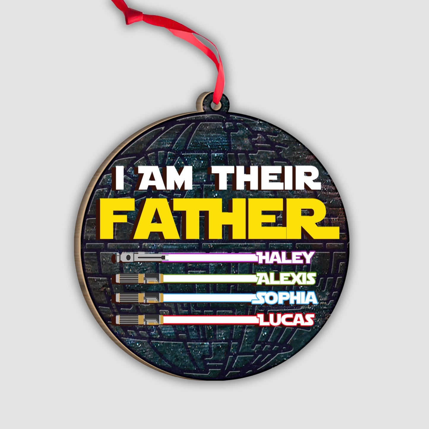I Am Their Father / Mother / Grandpa / Grandma - Personalized Father 2 Layered Piece Ornament