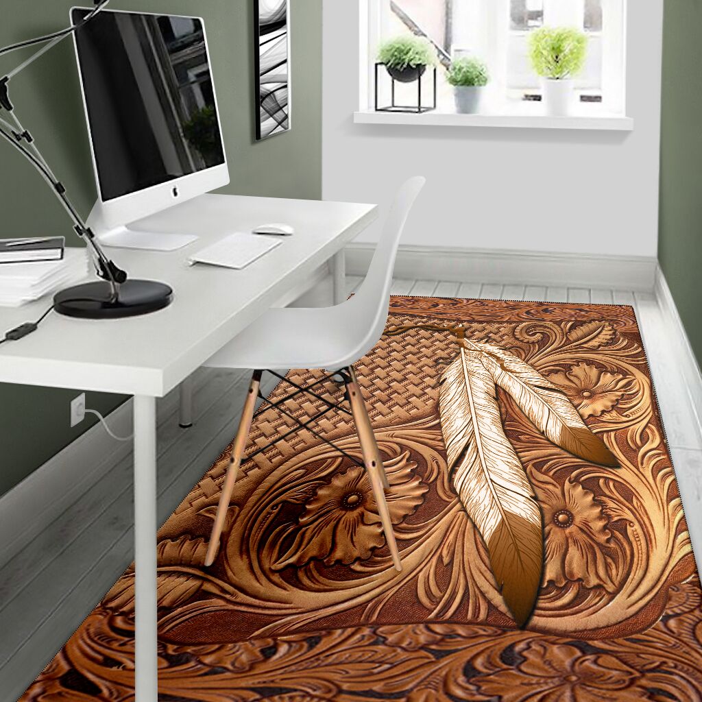 Native American India Feather American Indian Rug 0622