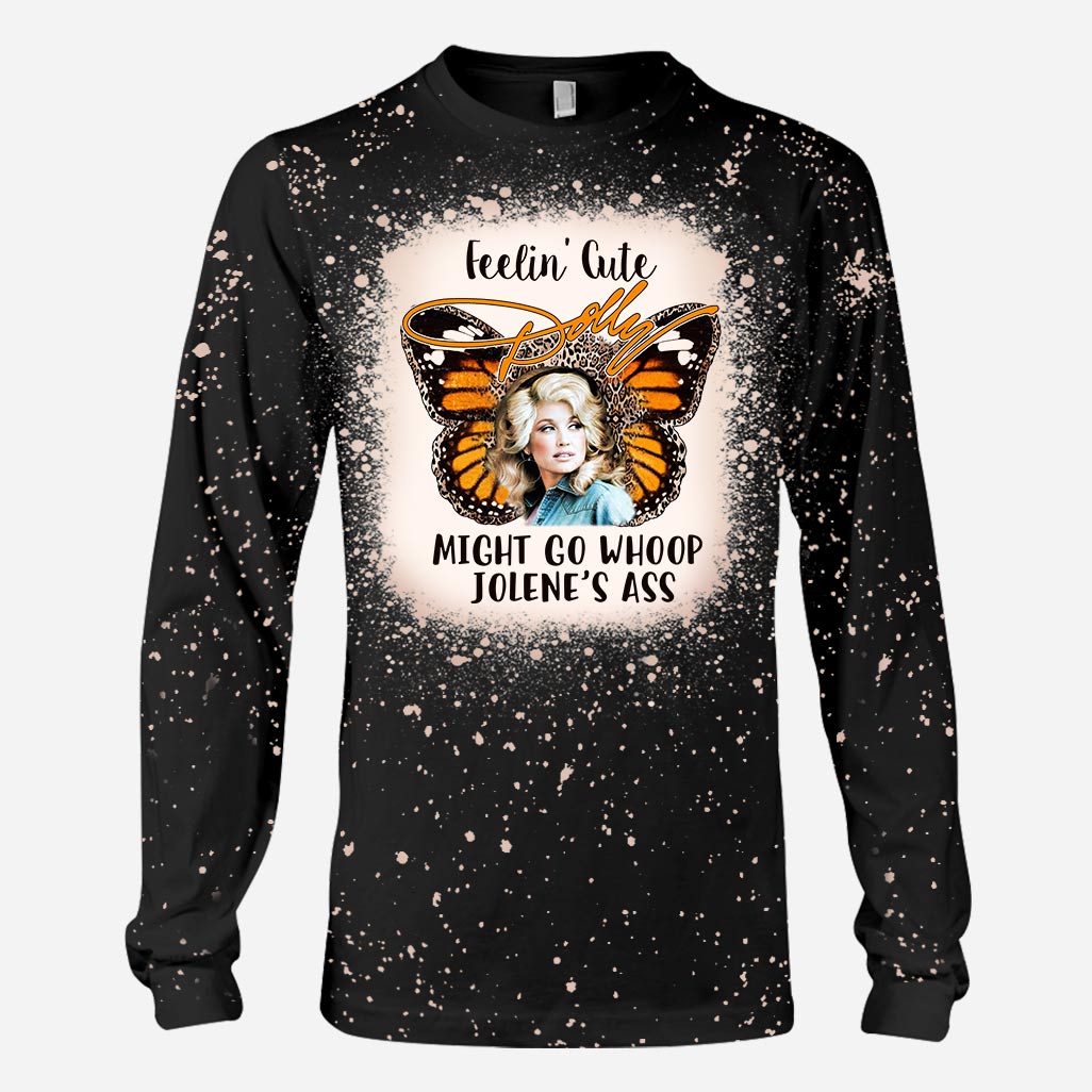 Feelin’ Cute Might Go Whoop - Handmade Bleached Shirts