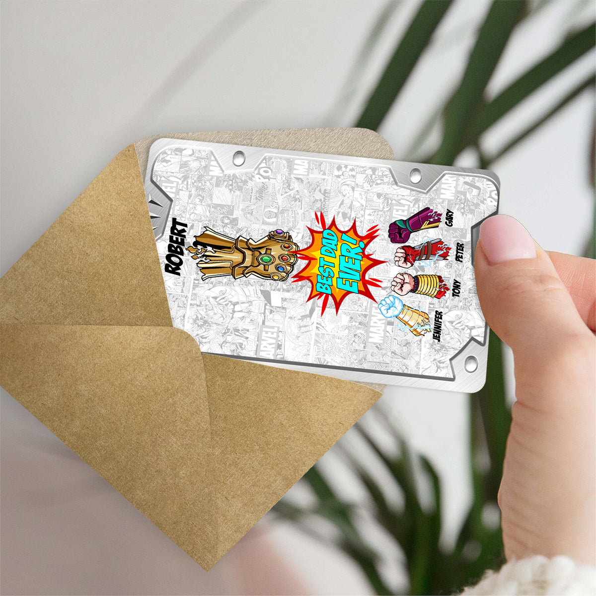 Best Dad Ever - Personalized Father Wallet Insert Card