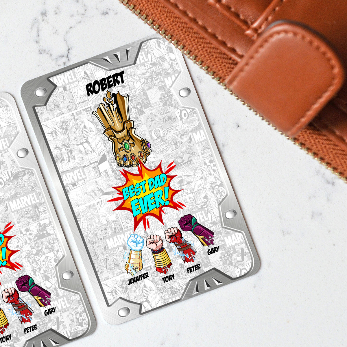 Best Dad Ever - Personalized Father Wallet Insert Card