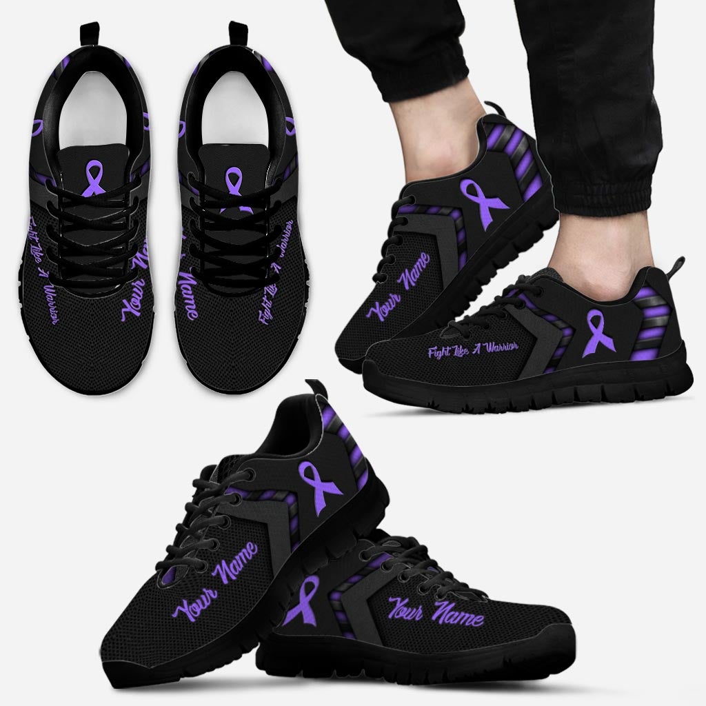 Fight Like A Warrior - Personalized Fibromyalgia Awareness Sneakers