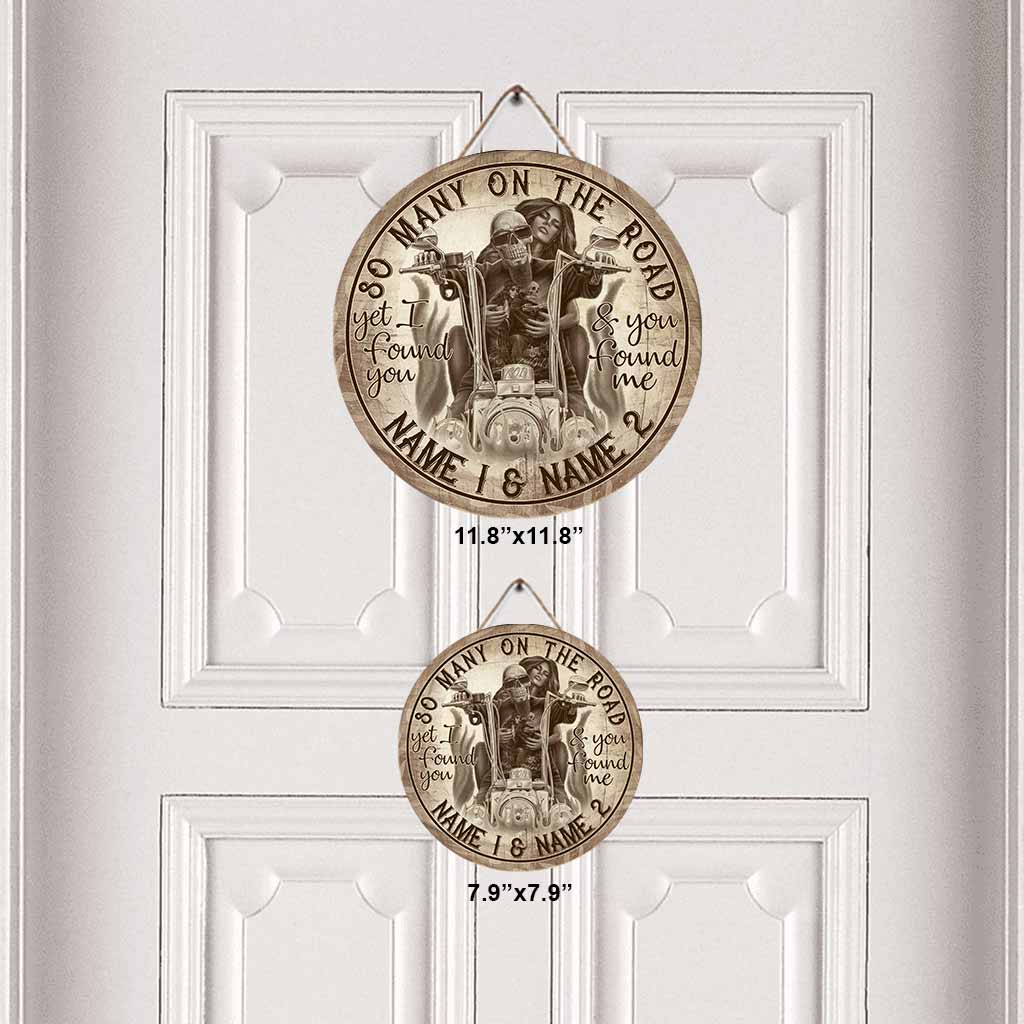 So Many On The Road - Biker Personalized Round Wood Sign