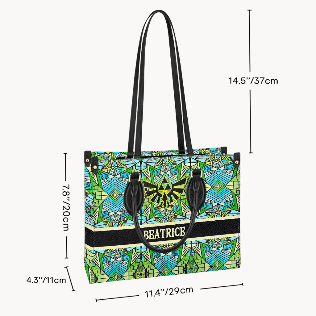 Hylian Royal Crest - Personalized The Hero's Legend Leather Handbag