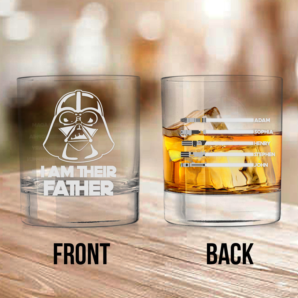 I Am Their Father - Personalized Father Rock Glass