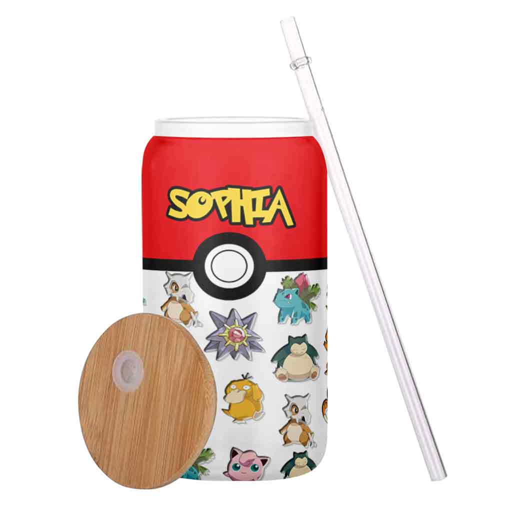I Choose You - Personalized Monster Trainer Can Glass
