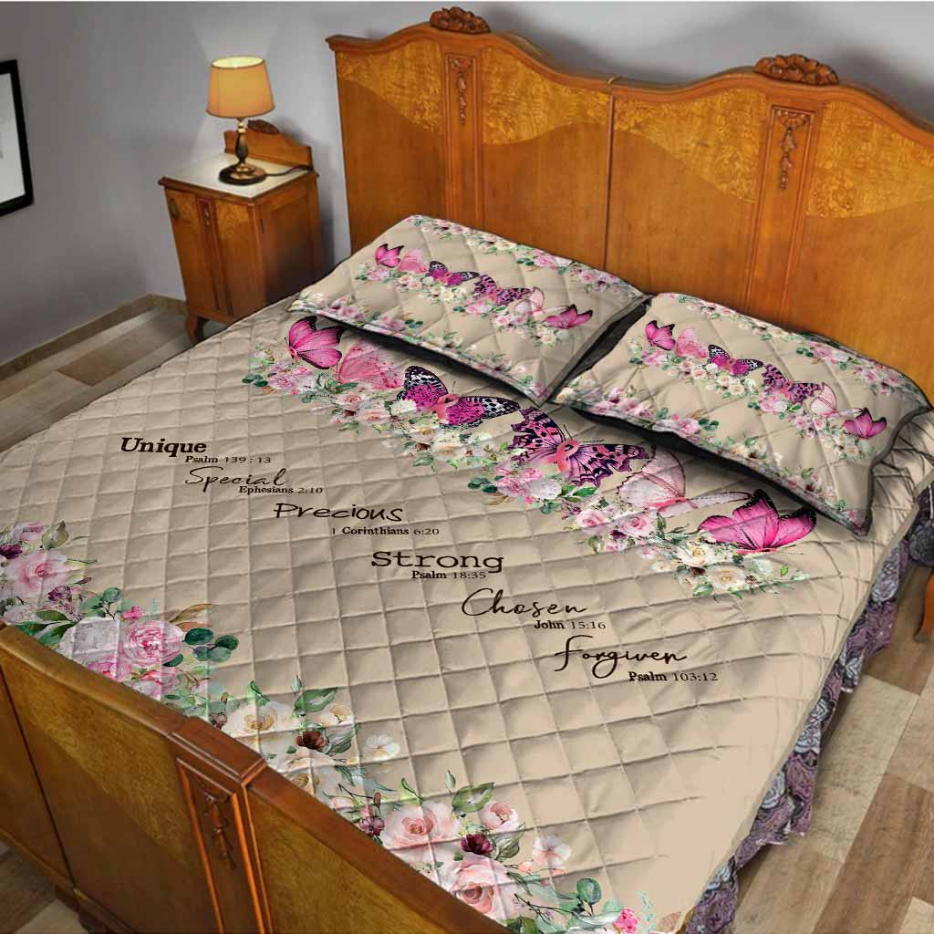 God Says You Are  - Breast Cancer Awareness Quilt Set
