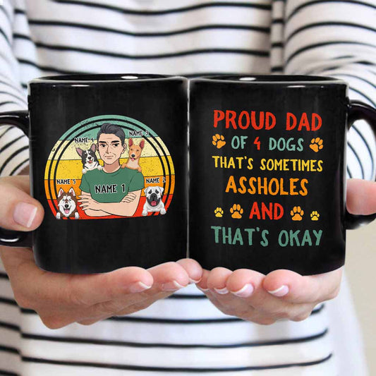 Pround Dad Of A Dog - Personalized Father's Day Mug
