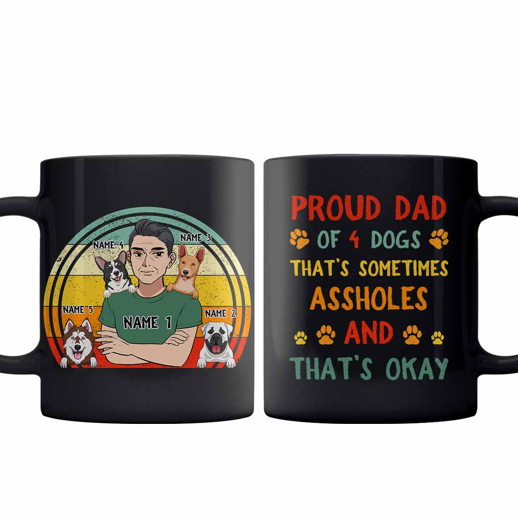 Pround Dad Of A Dog - Personalized Father's Day Mug